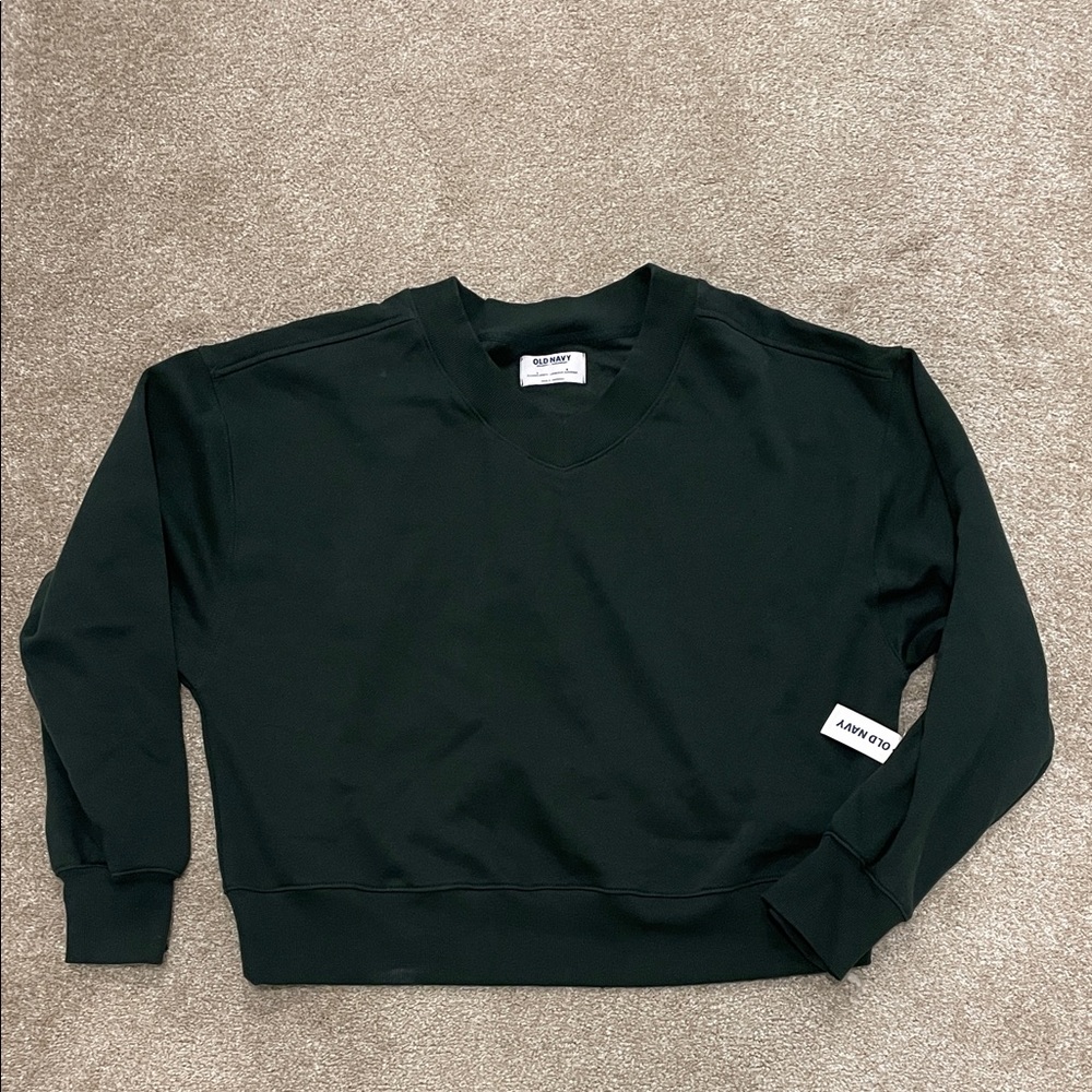 NWT Old Navy Forest Green V-Neck Sweater